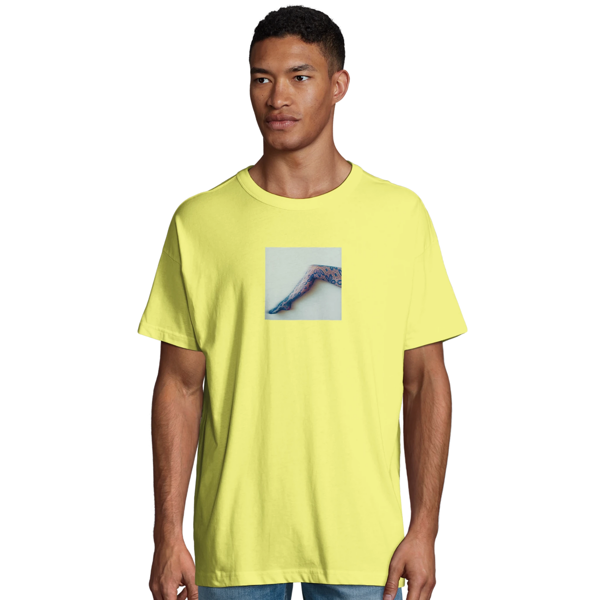 Jazzy - "Lacey Leg" T-shirt Light Yellow S 4