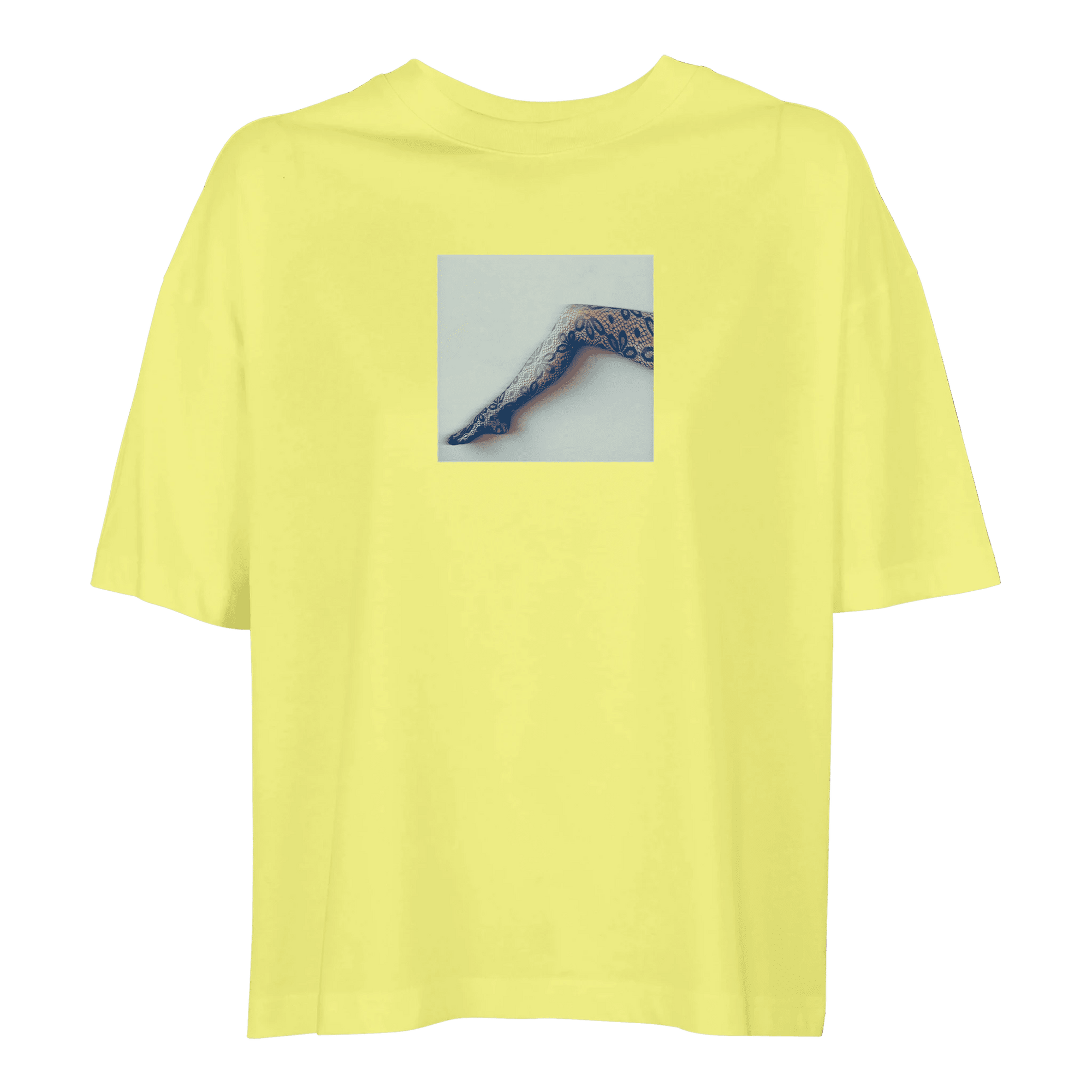 Jazzy - "Lacey Leg" T-shirt Light Yellow XS 29