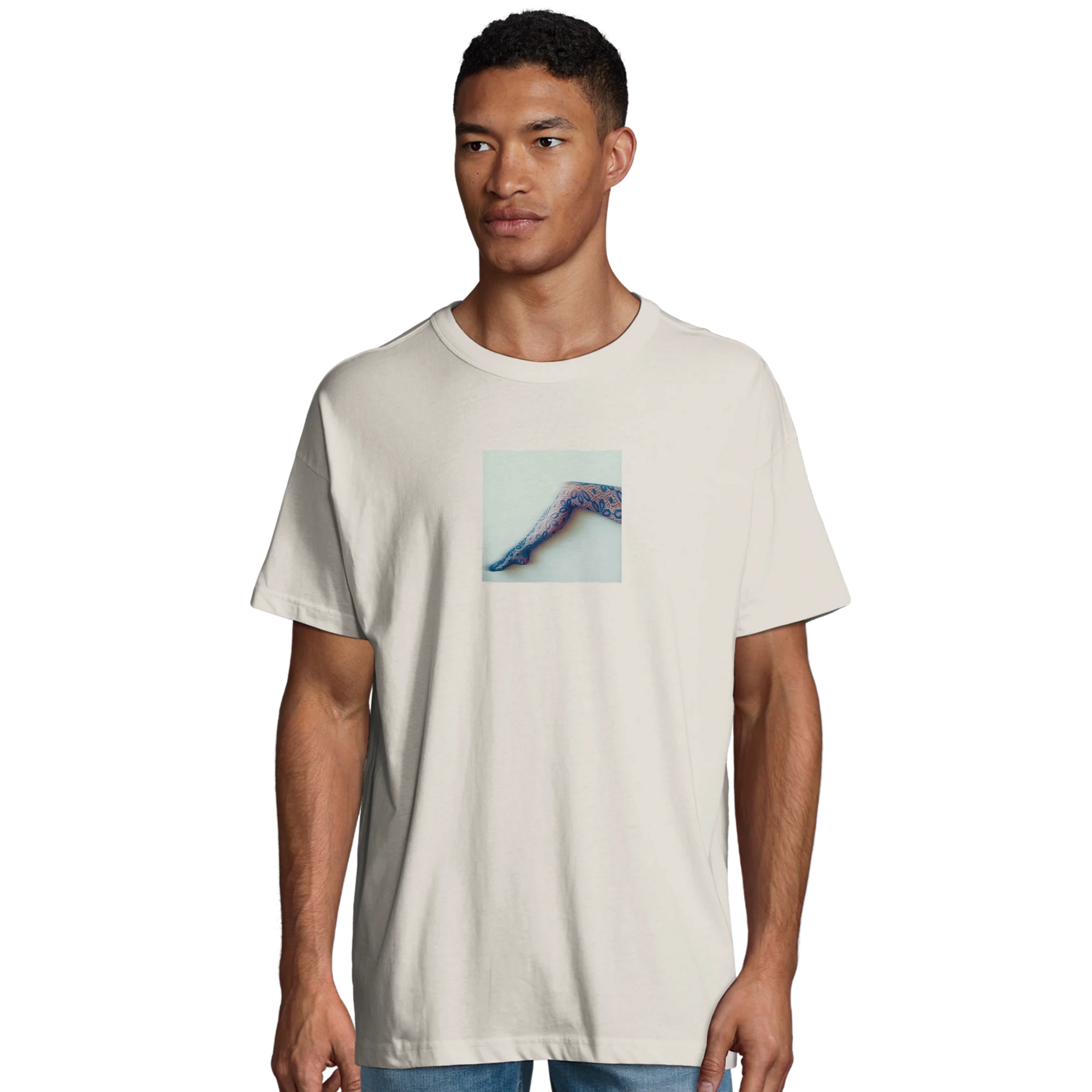 Jazzy - "Lacey Leg" T-shirt Off White S 4