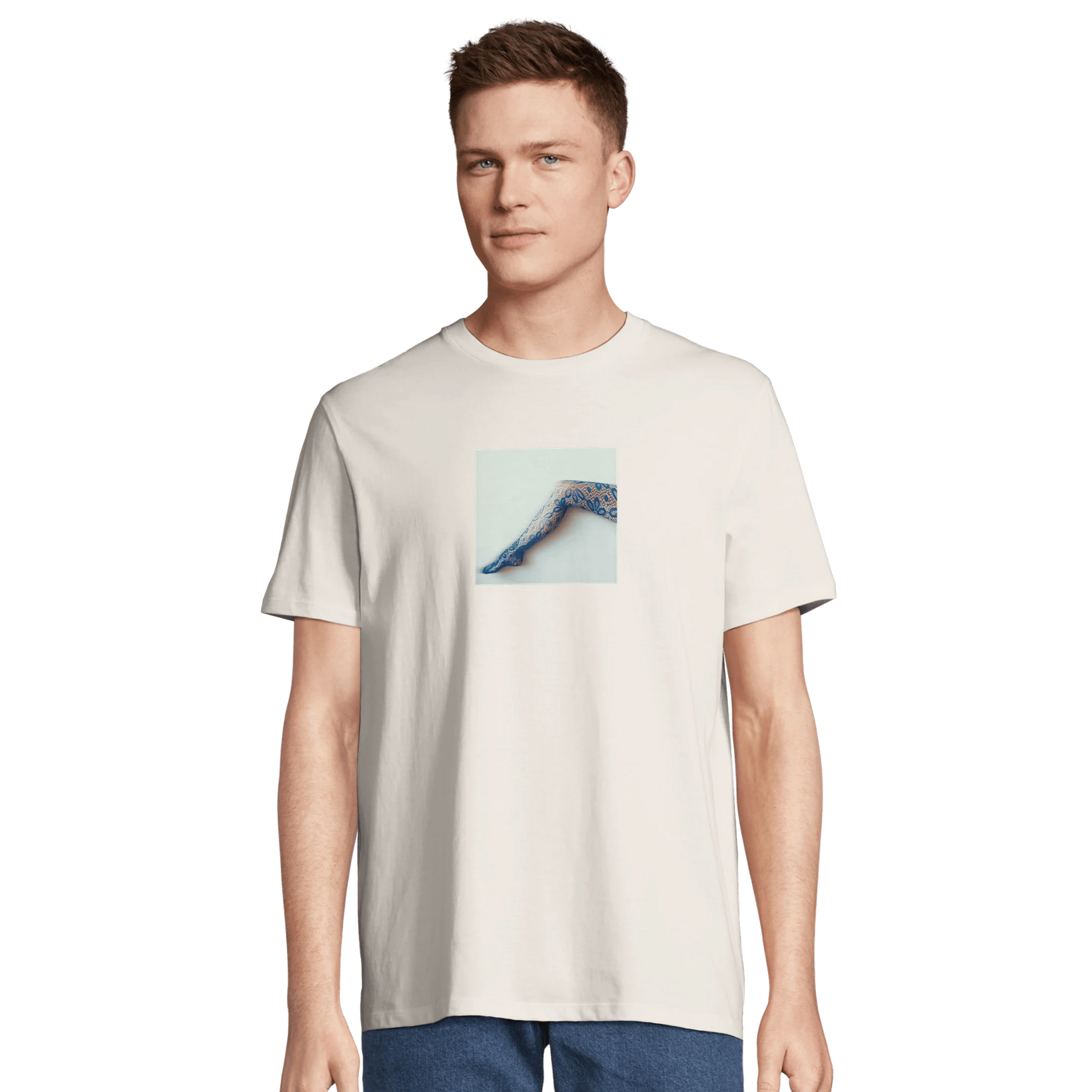 Jazzy - "Lacey Leg" T-shirt Off White XS 5