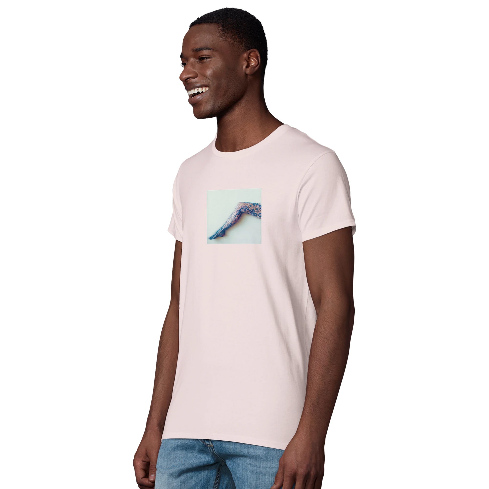 Jazzy - "Lacey Leg" T-shirt Pale Pink XS 6
