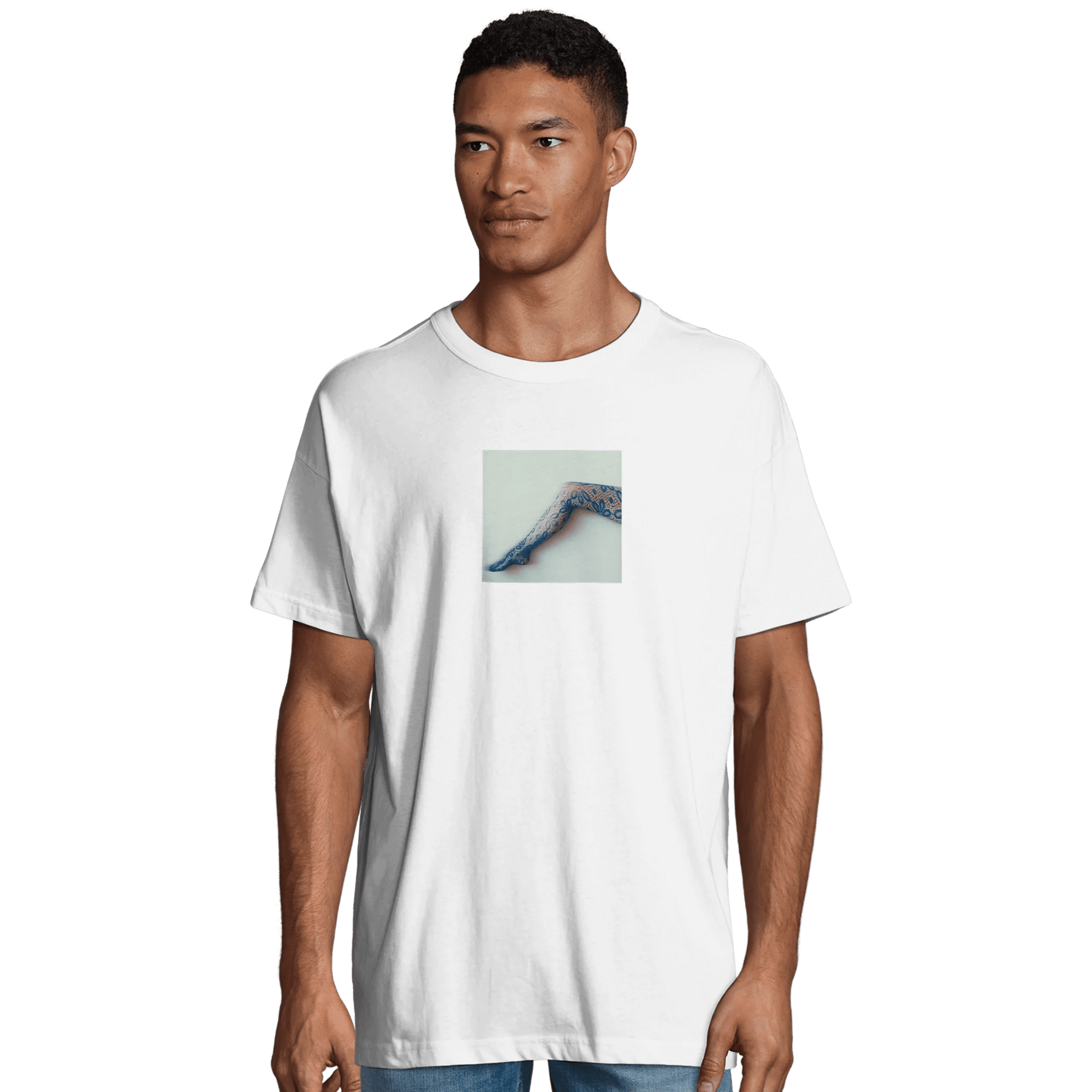 Jazzy - "Lacey Leg" T-shirt White S 5