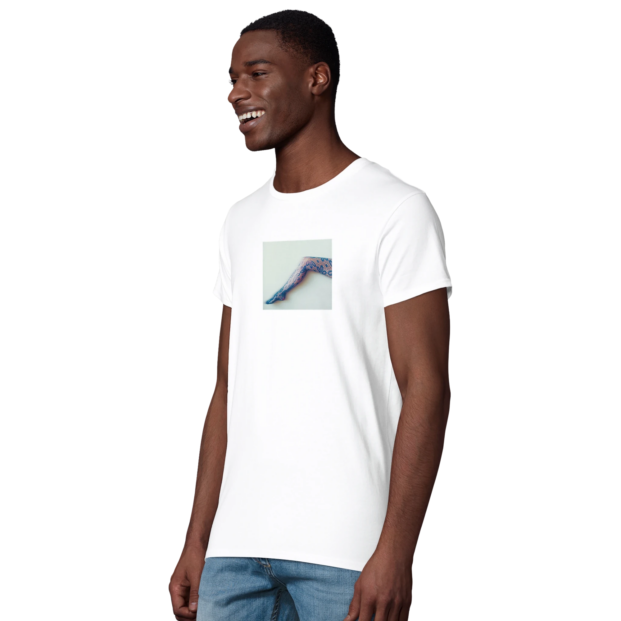 Jazzy - "Lacey Leg" T-shirt White XS 1