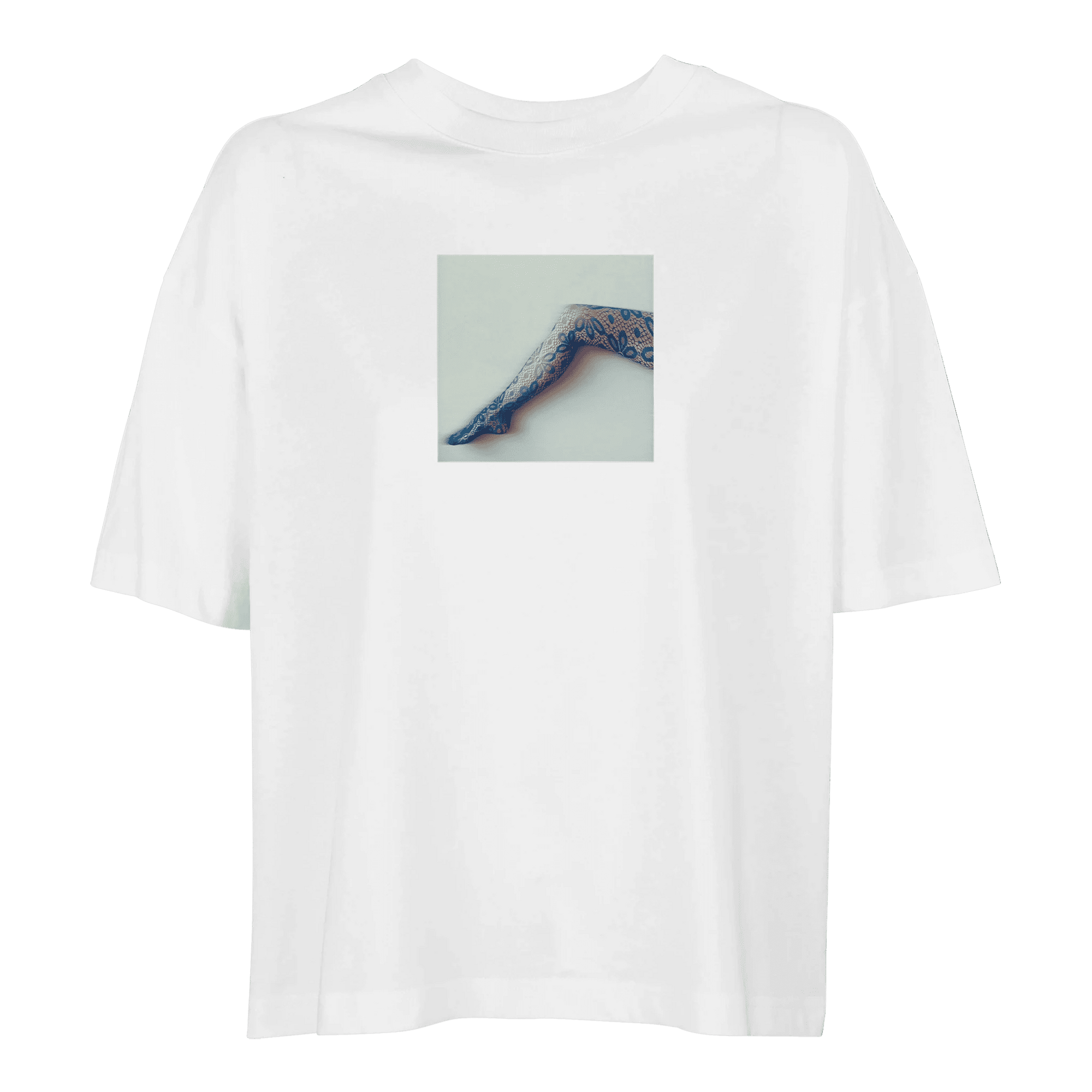Jazzy - "Lacey Leg" T-shirt White XS 4