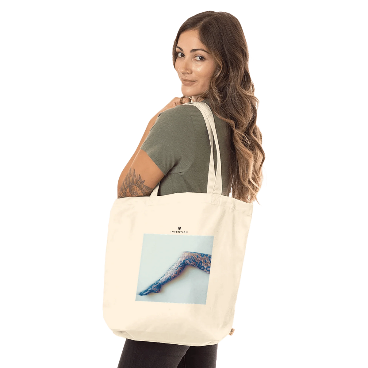 Jazzy - "Lacey Leg" Tote Bag Natural 4