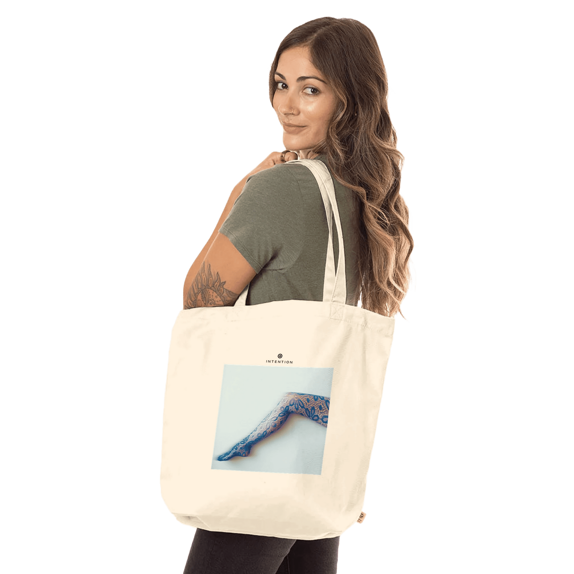 Jazzy - "Lacey Leg" Tote Bag Natural 4