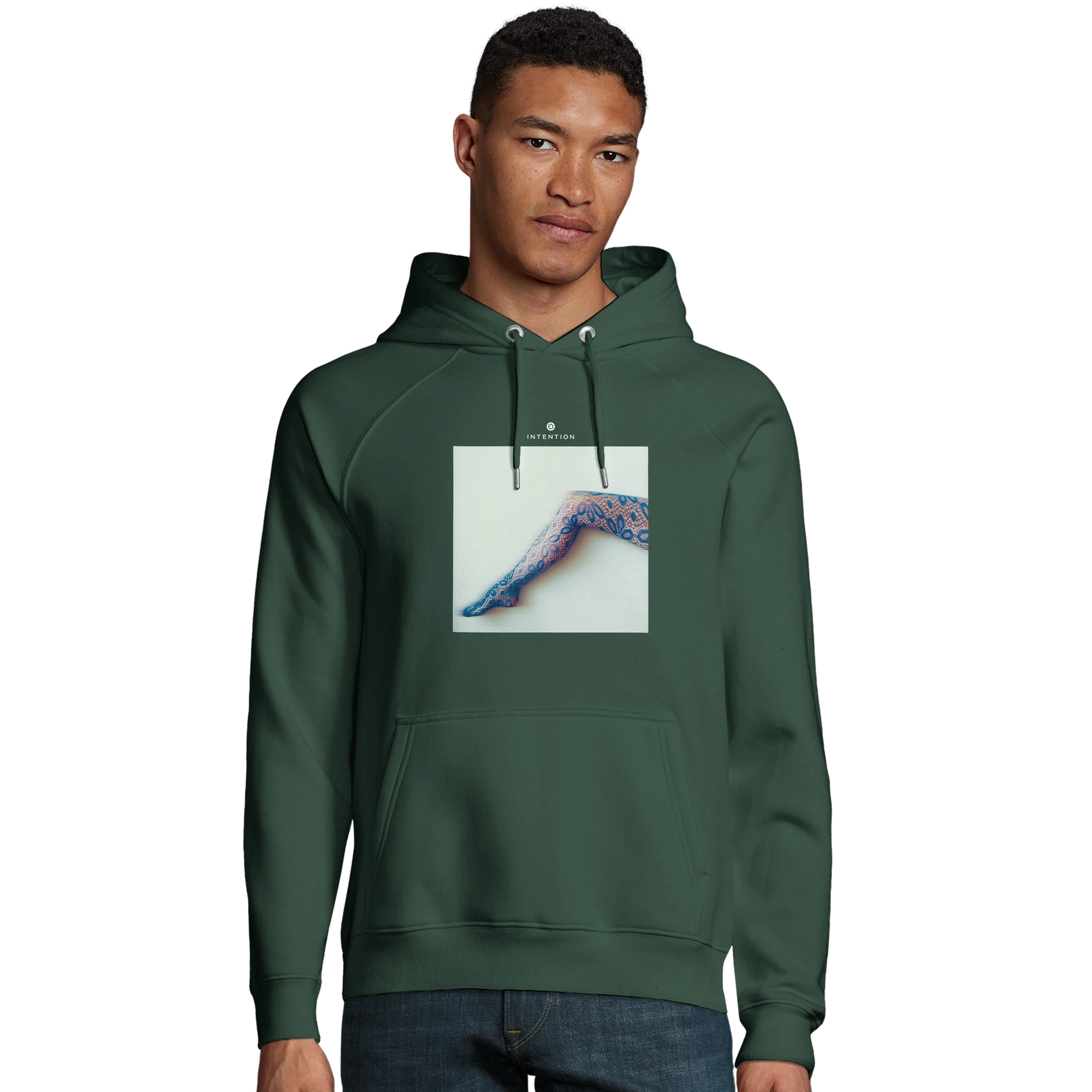 Jazzy - "Lacey Leg" Hoodie Bottle Green 3