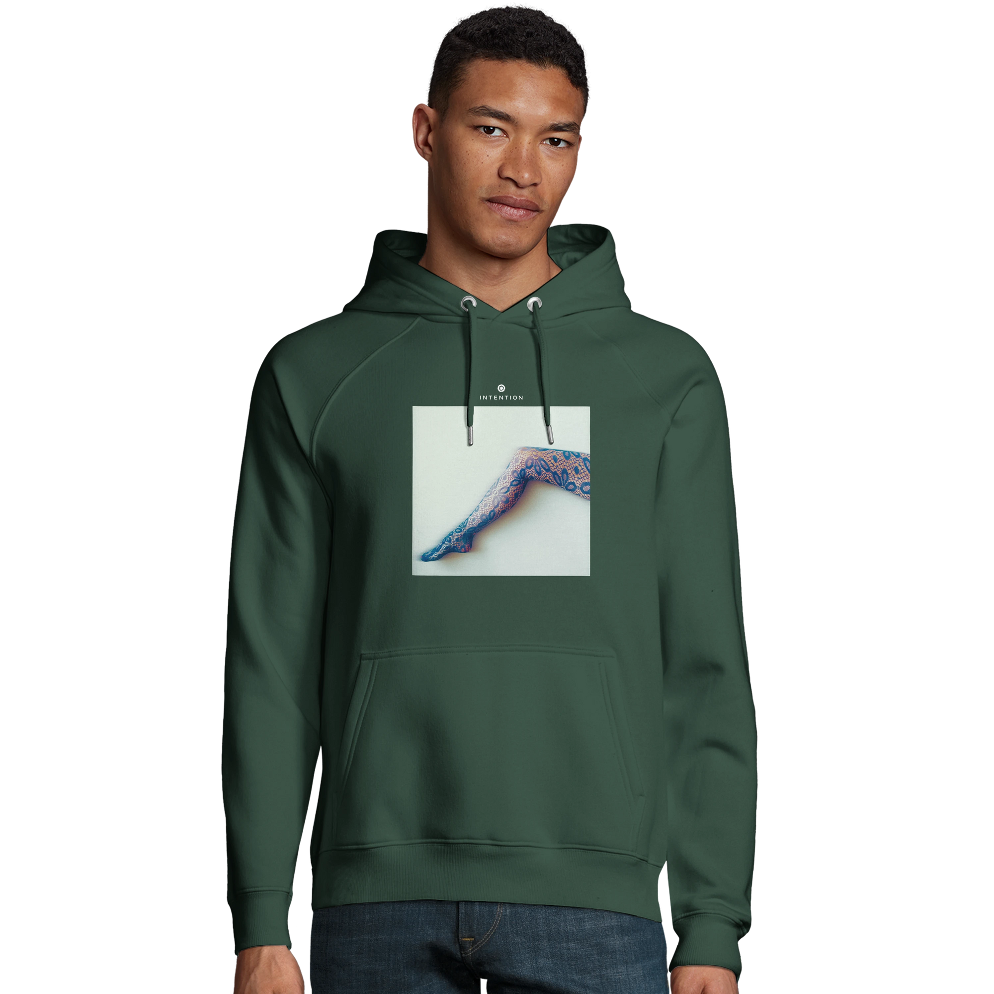 Jazzy - "Lacey Leg" Hoodie Bottle Green 3