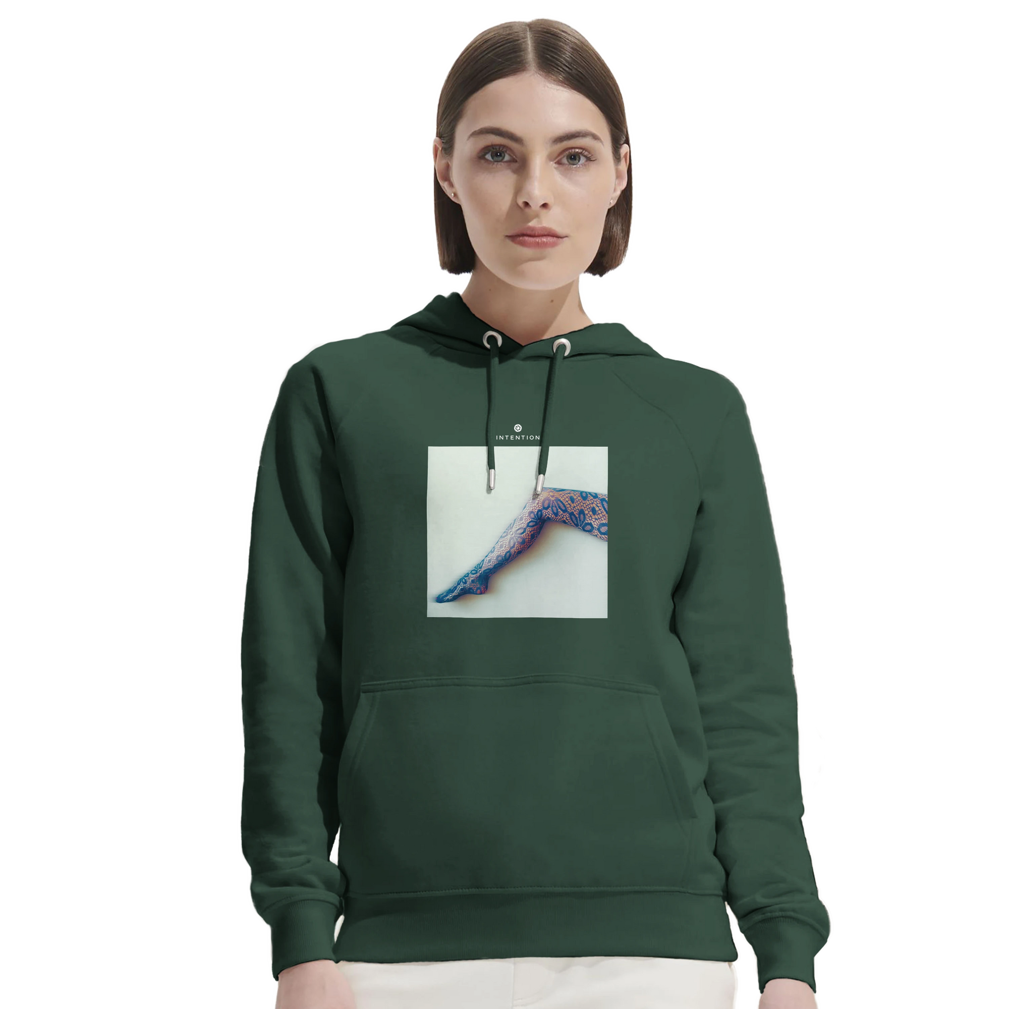Jazzy - "Lacey Leg" Hoodie Bottle Green 5