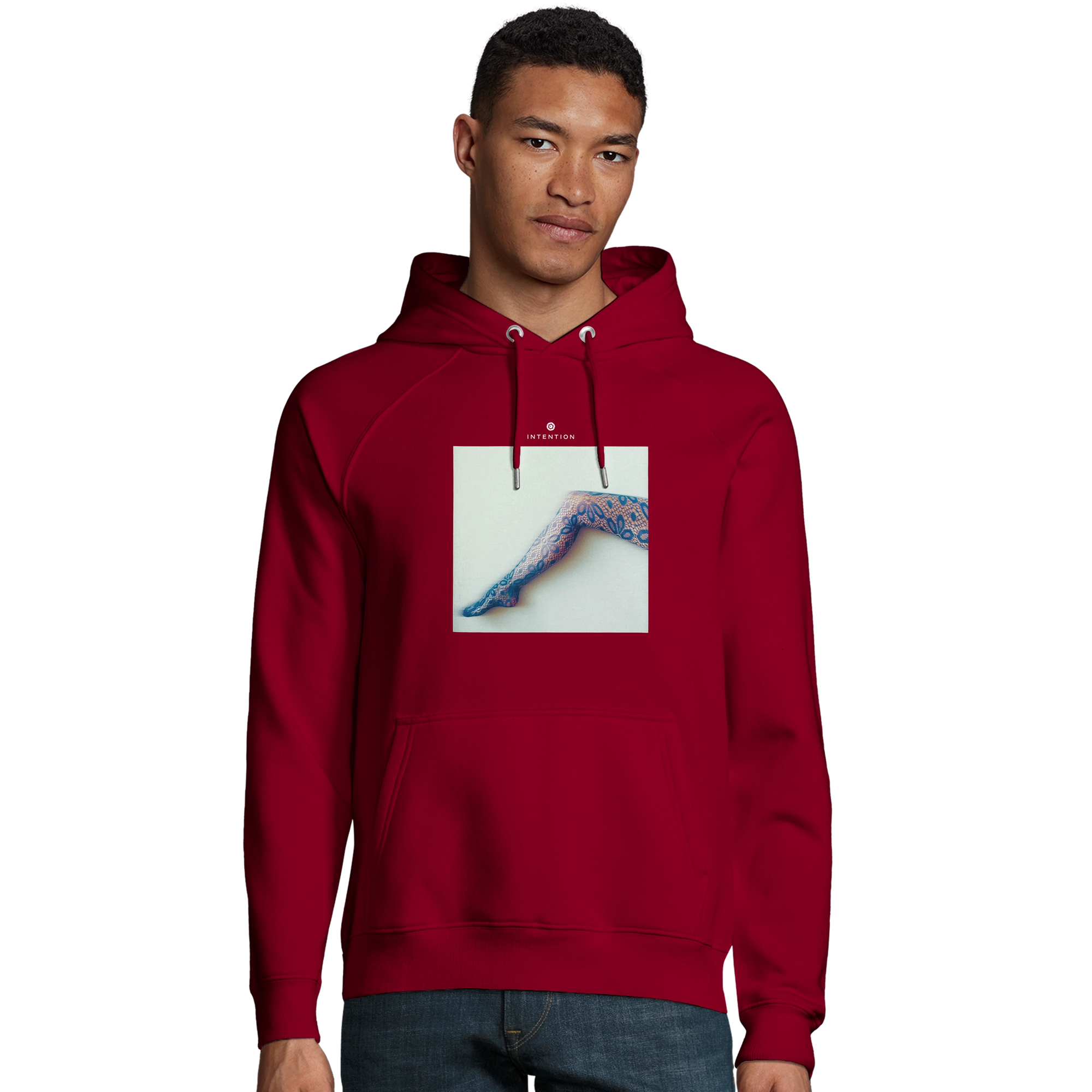 Jazzy - "Lacey Leg" Hoodie Burgundy 3