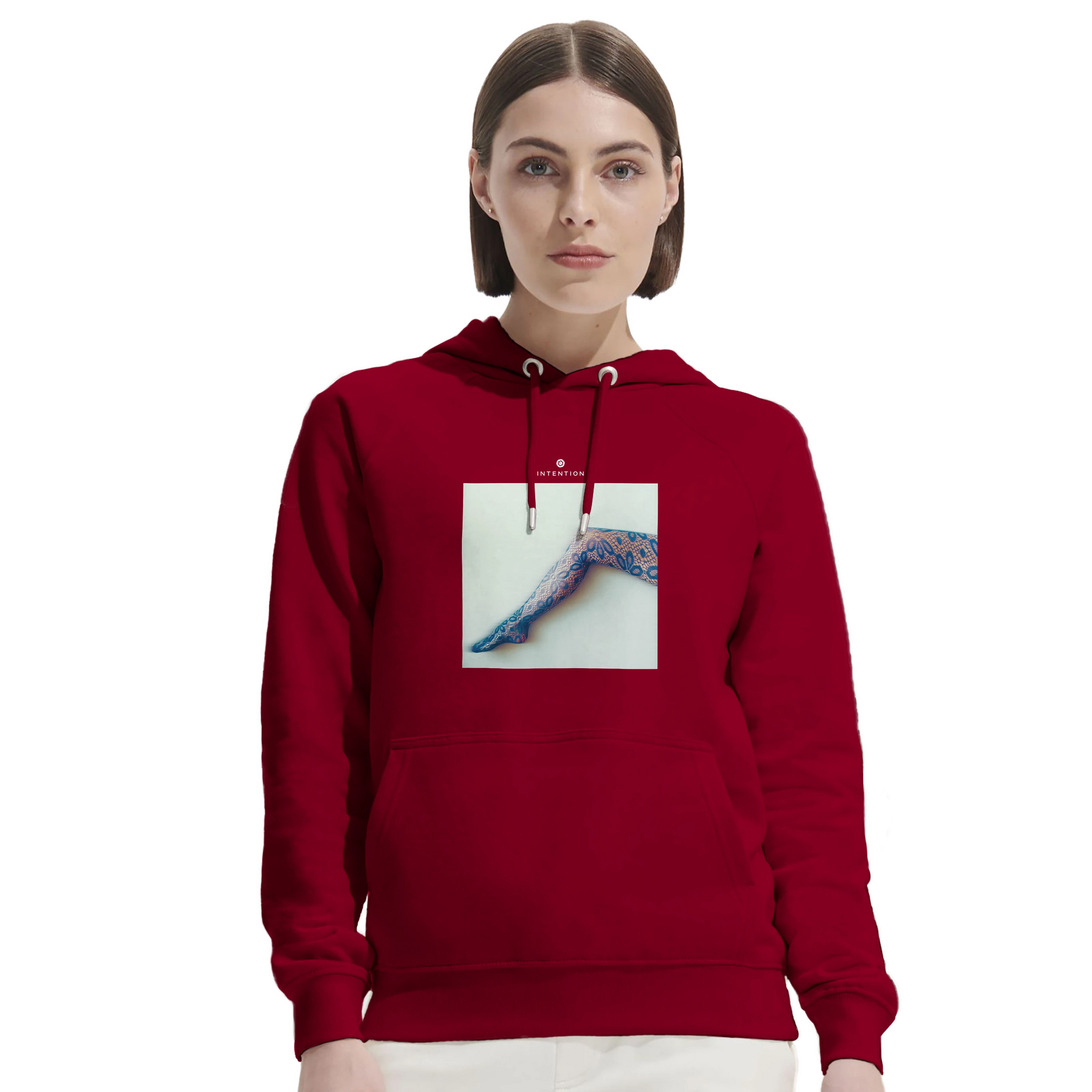 Jazzy - "Lacey Leg" Hoodie Burgundy 5