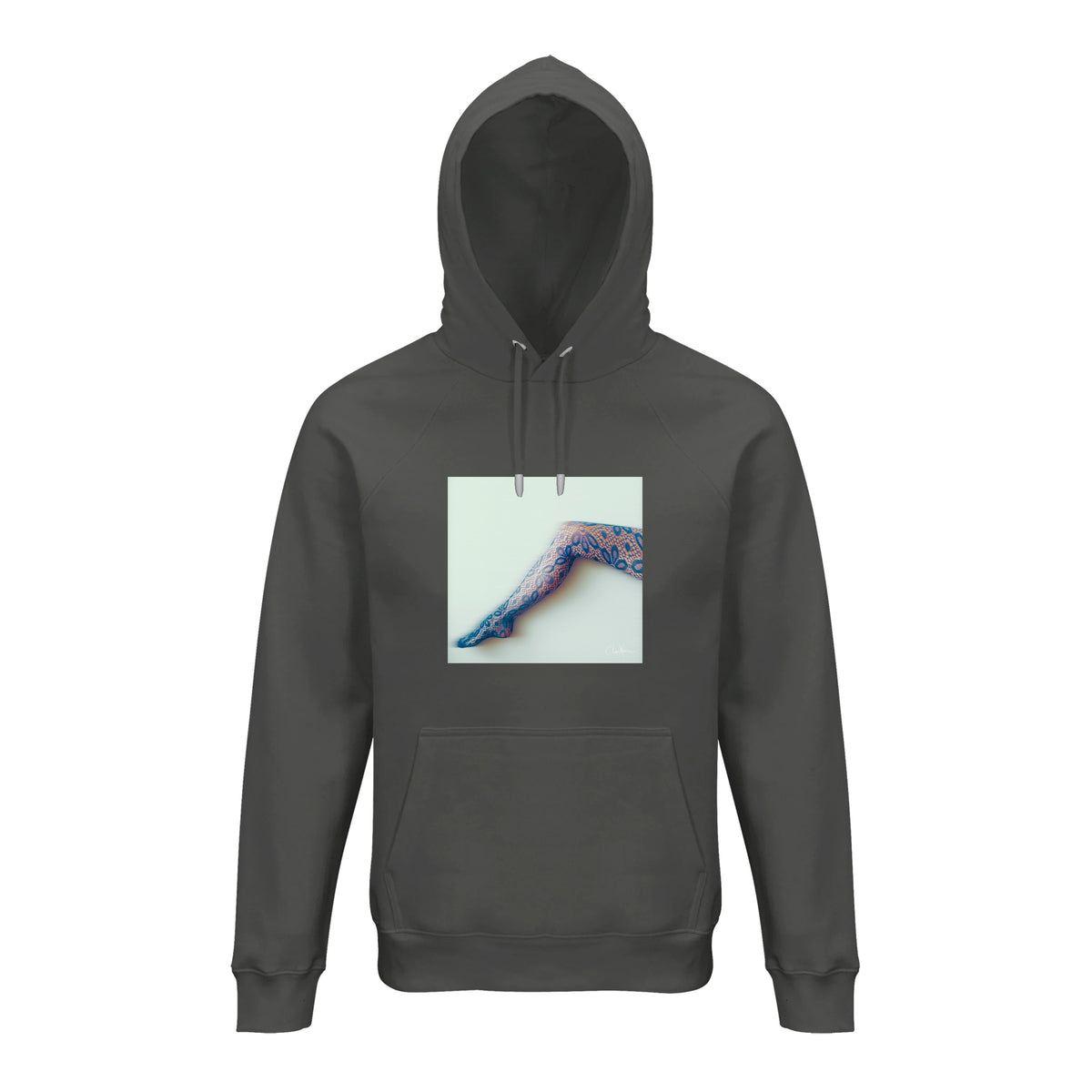 Jazzy - "Lacey Leg" Hoodie charcoal melange 1
