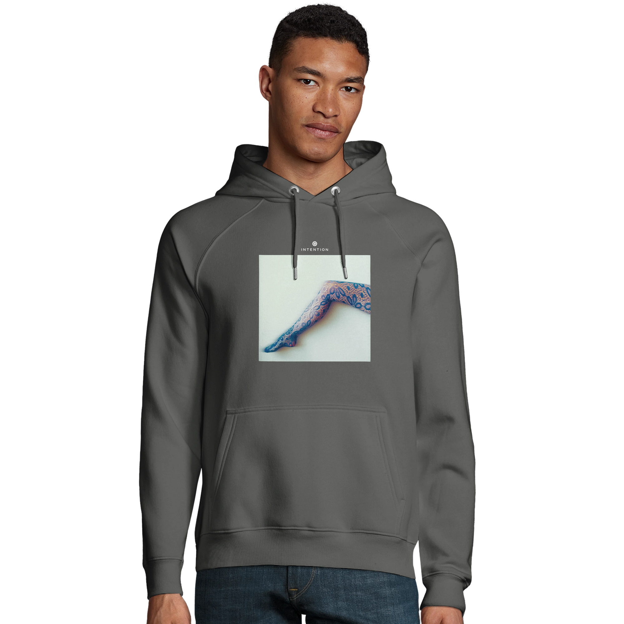Jazzy - "Lacey Leg" Hoodie charcoal melange 3
