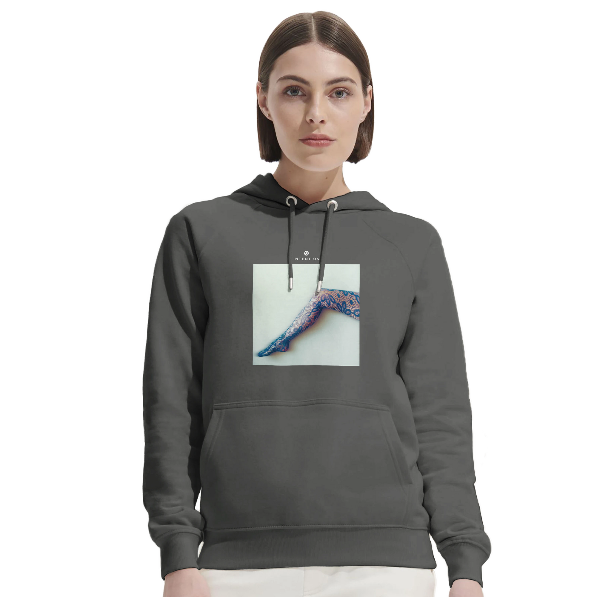 Jazzy - "Lacey Leg" Hoodie charcoal melange 5