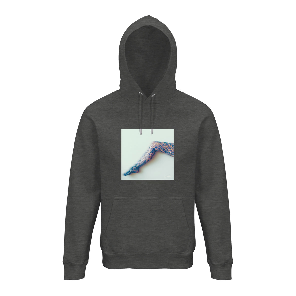 Jazzy - "Lacey Leg" Hoodie Grey Melange 1