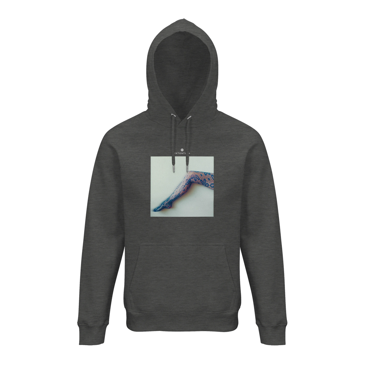 Jazzy - "Lacey Leg" Hoodie Grey Melange 1