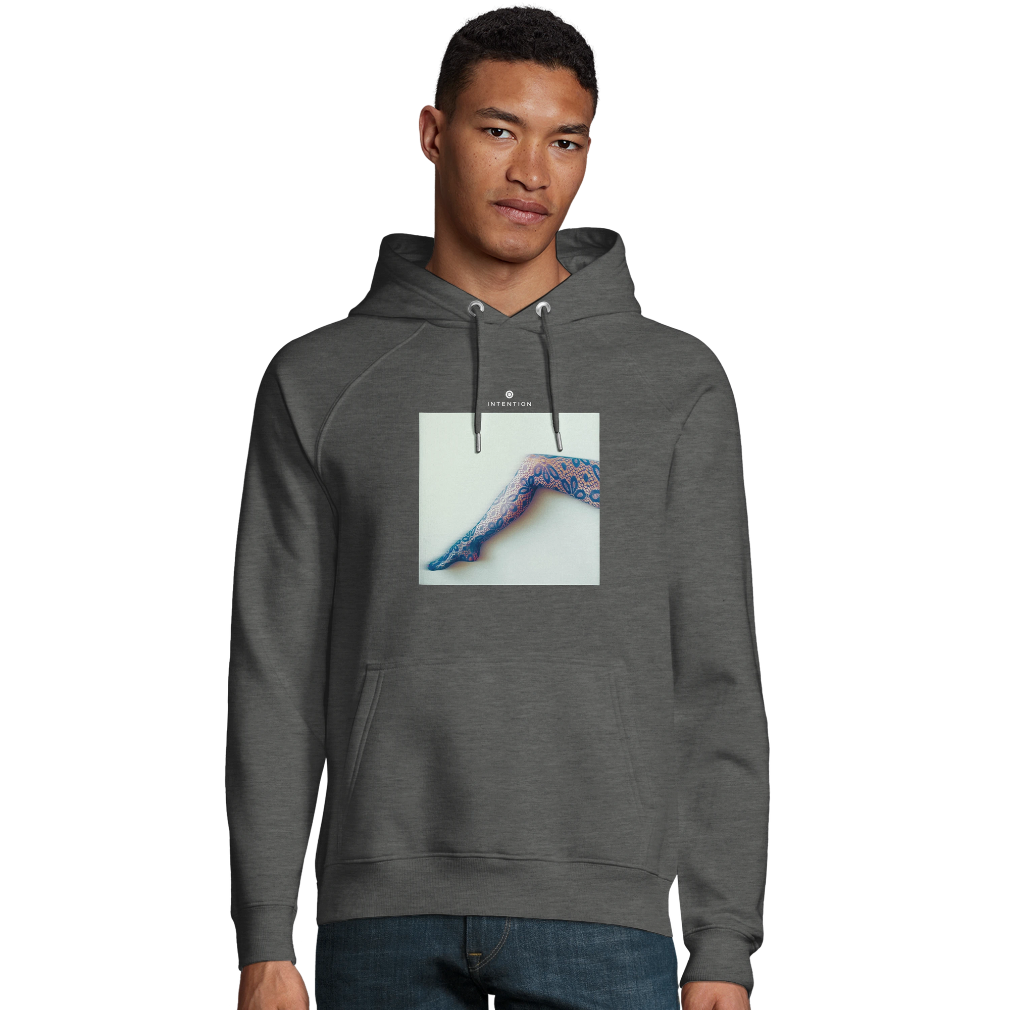 Jazzy - "Lacey Leg" Hoodie Grey Melange 3