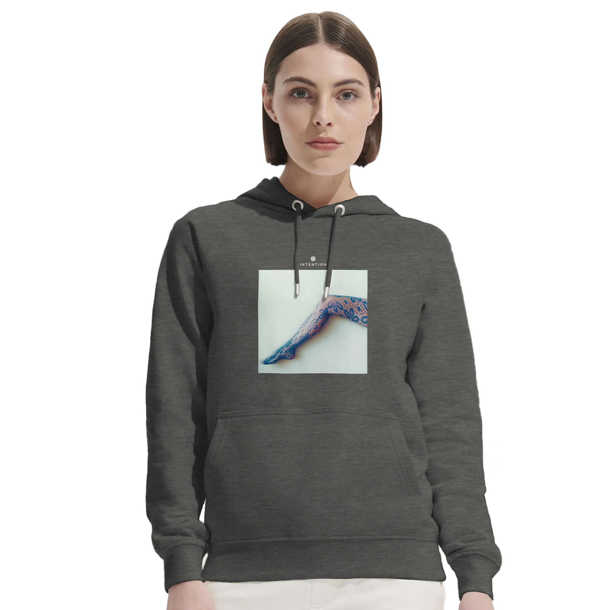 Jazzy - "Lacey Leg" Hoodie Grey Melange 5