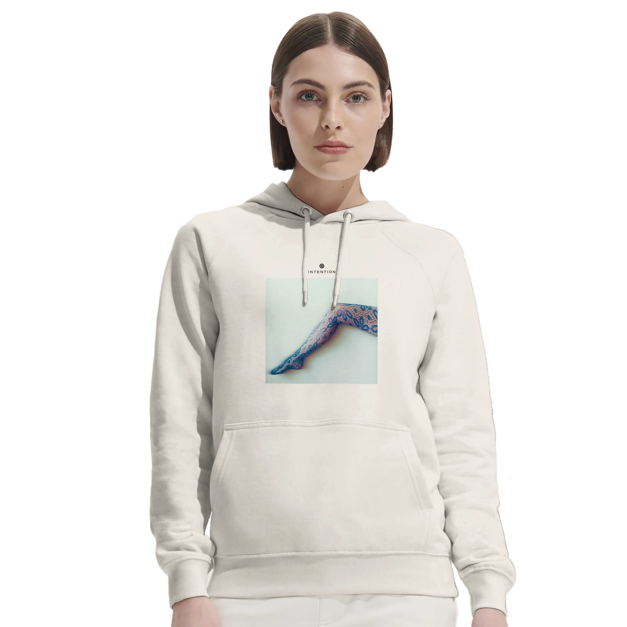 Jazzy - "Lacey Leg" Hoodie Off White 5