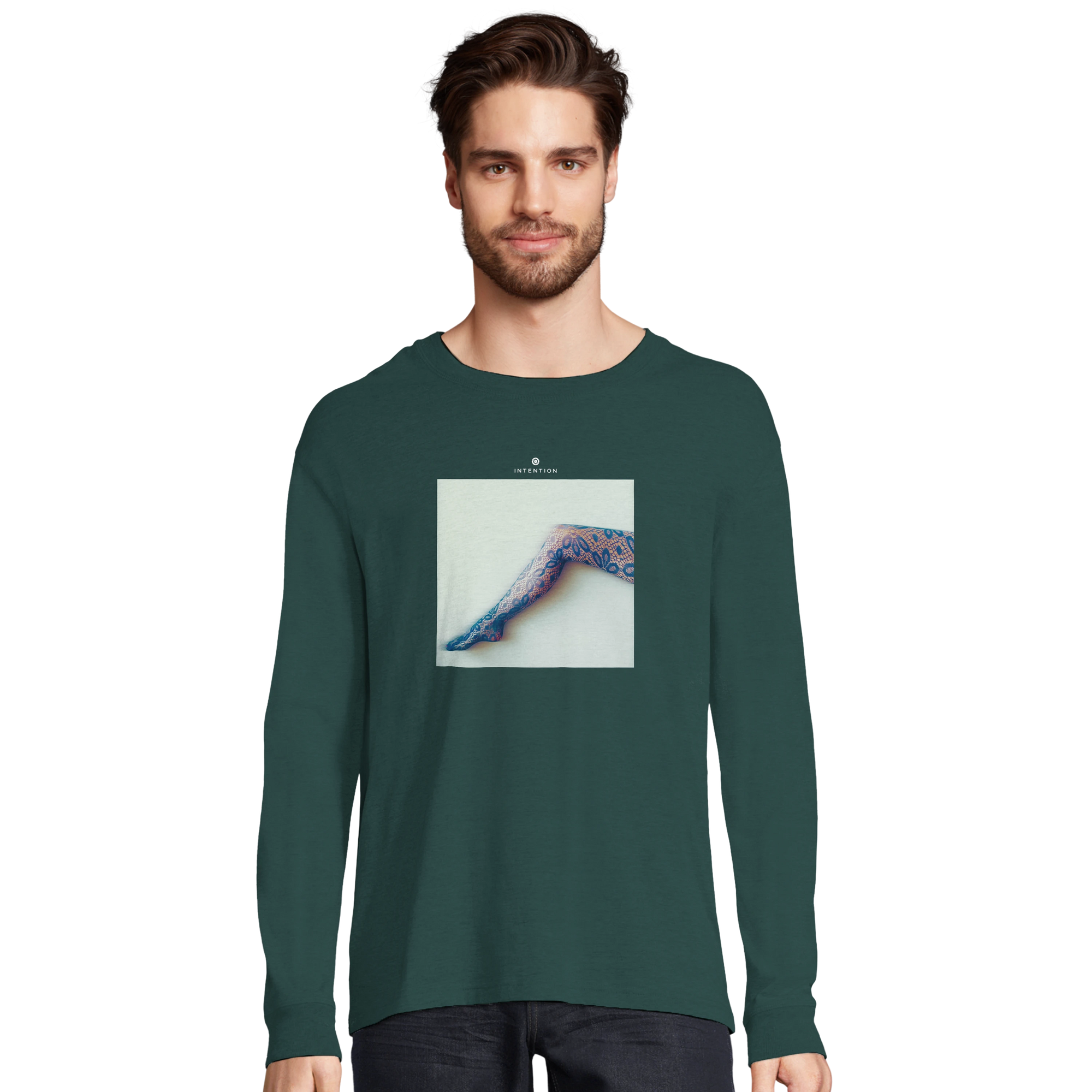 Jazzy - "Lacey Leg" Long sleeve green empire XS 3