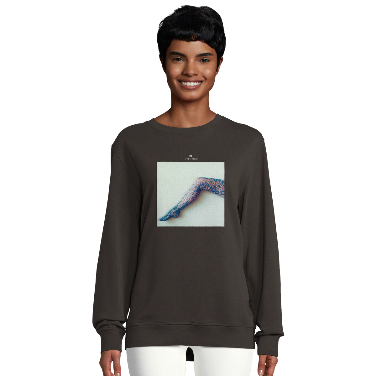Jazzy - "Lacey Leg" Sweatshirt deep charcoal grey 6