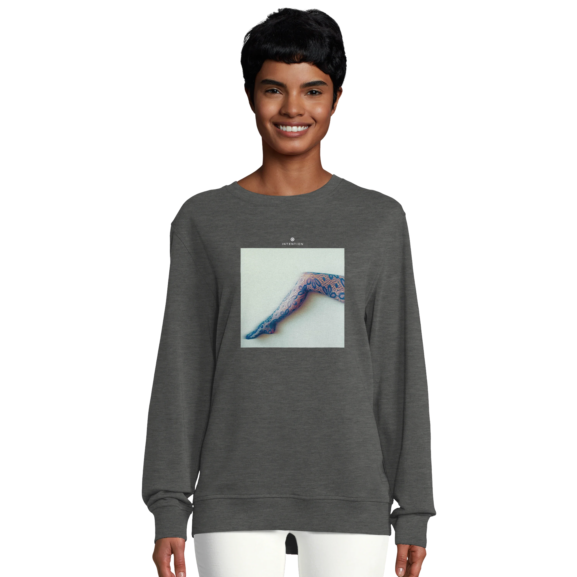 Jazzy - "Lacey Leg" Sweatshirt Grey Melange 5