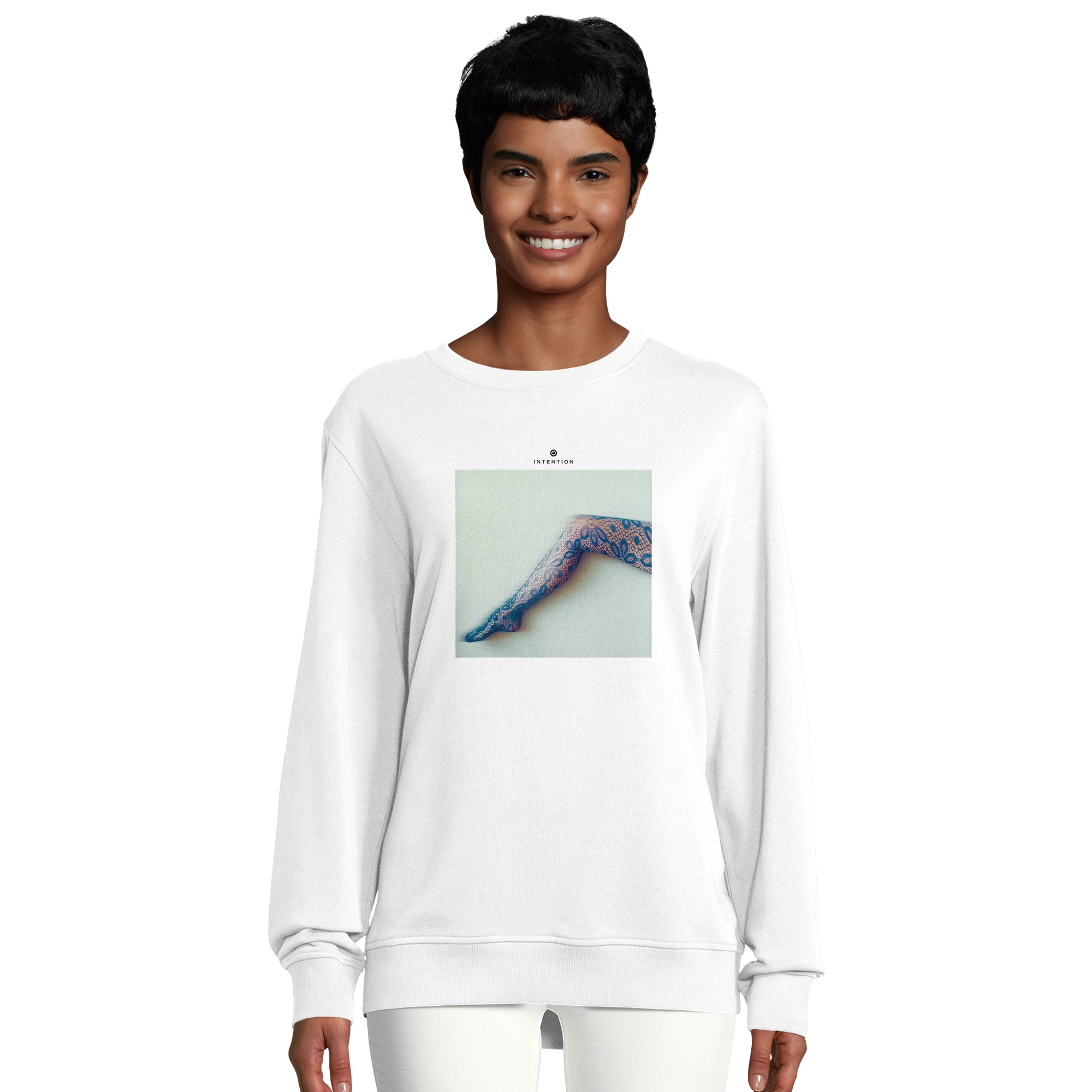 Jazzy - "Lacey Leg" Sweatshirt White 5