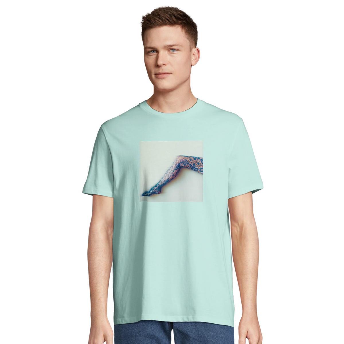 Jazzy - "Lacey Leg" T-shirt arctic blue 4