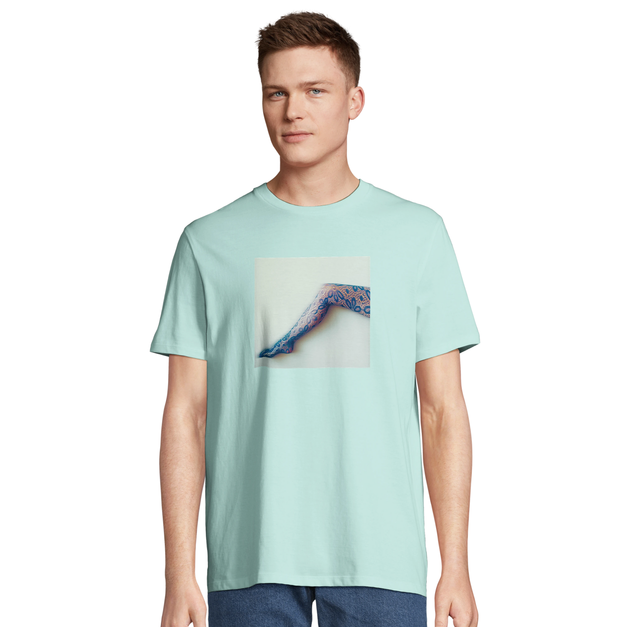 Jazzy - "Lacey Leg" T-shirt arctic blue 4