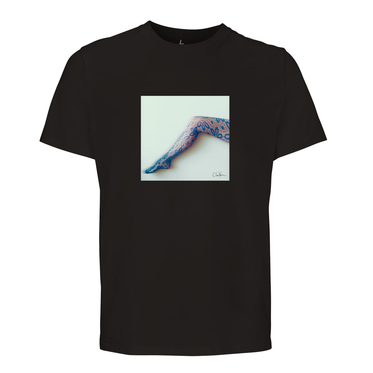 Jazzy - "Lacey Leg" T-shirt Deep Black 1