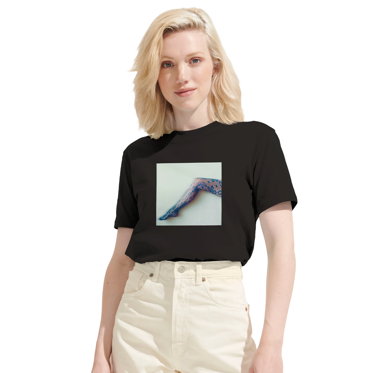 Jazzy - "Lacey Leg" T-shirt Deep Black 6