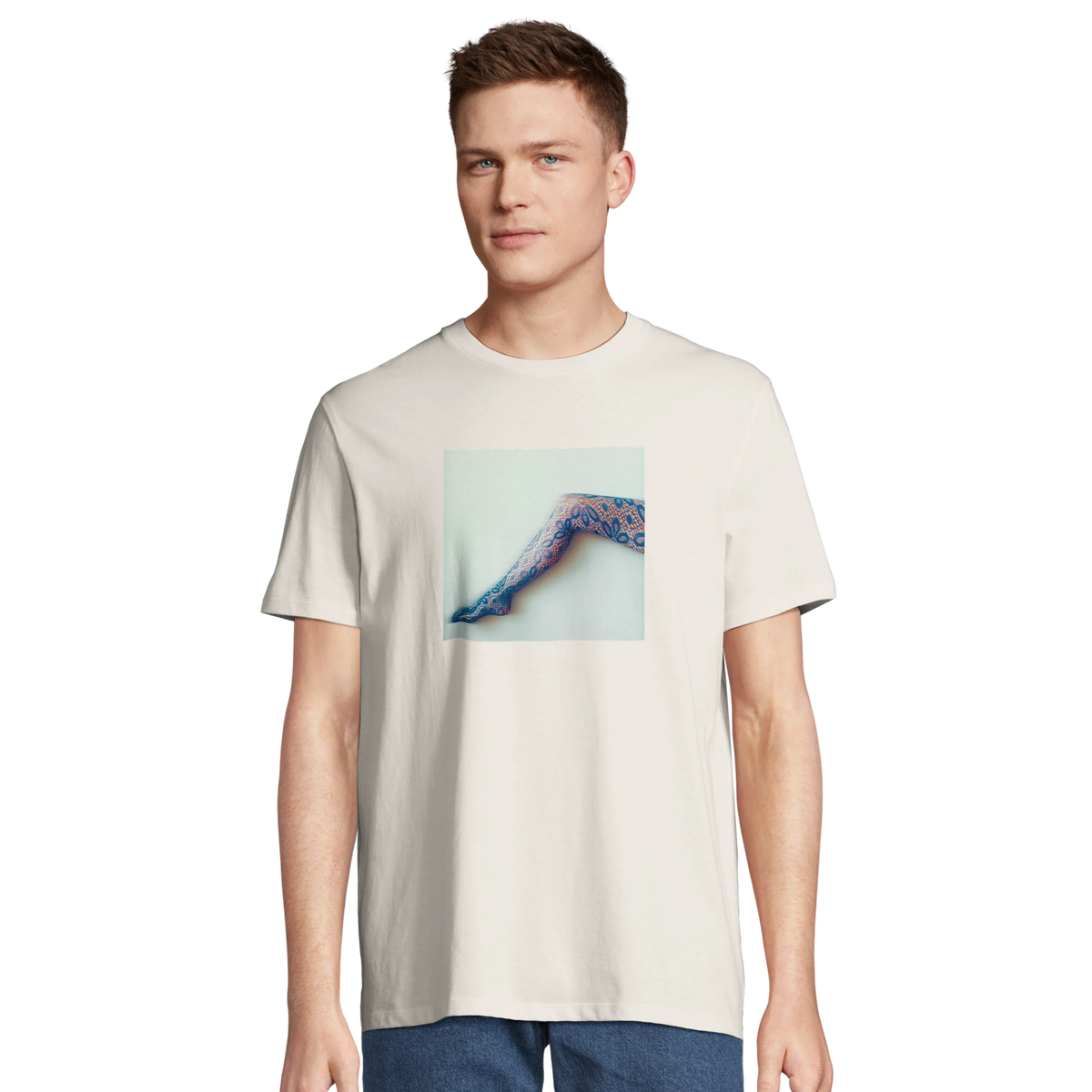 Jazzy - "Lacey Leg" T-shirt Off White 5