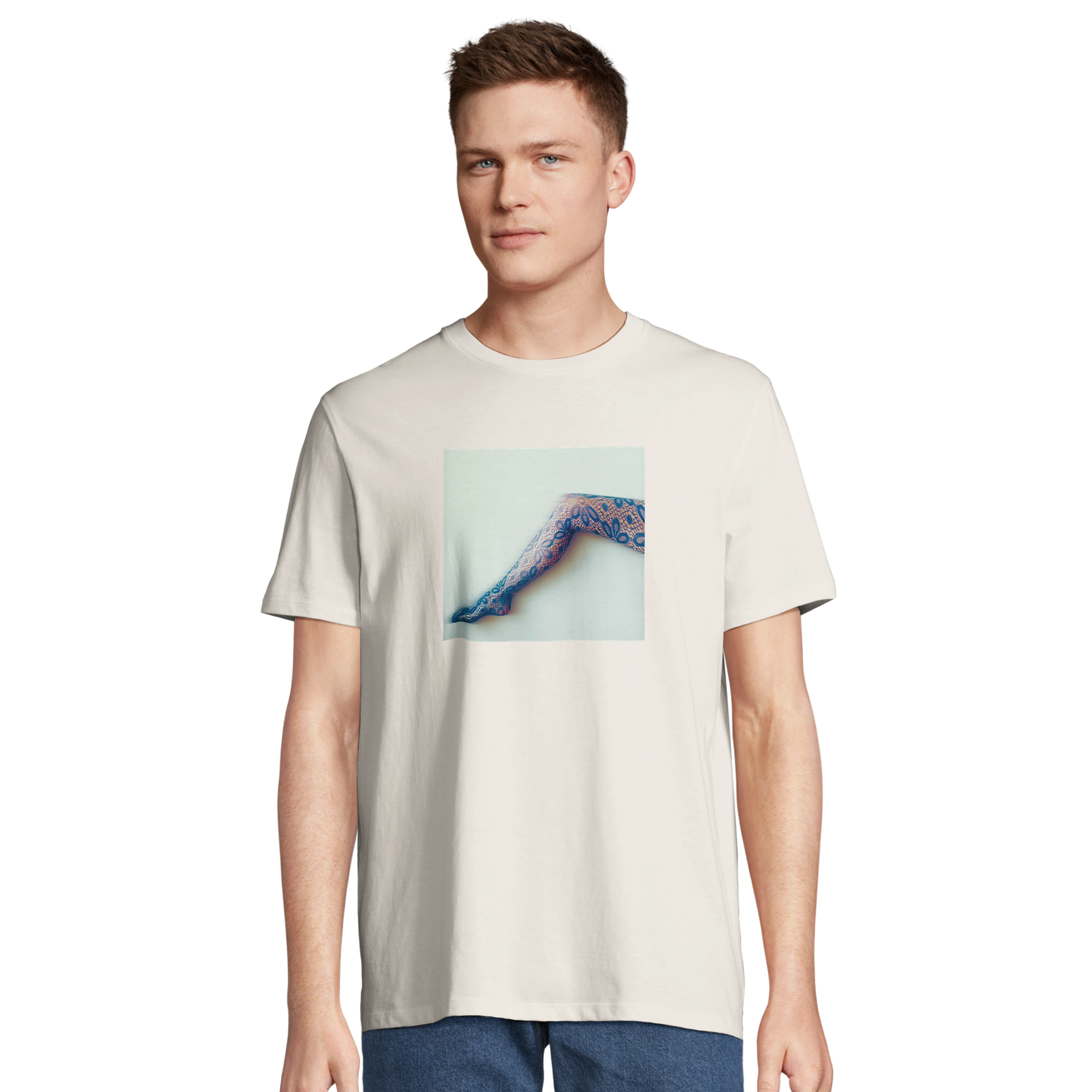 Jazzy - "Lacey Leg" T-shirt Off White 5