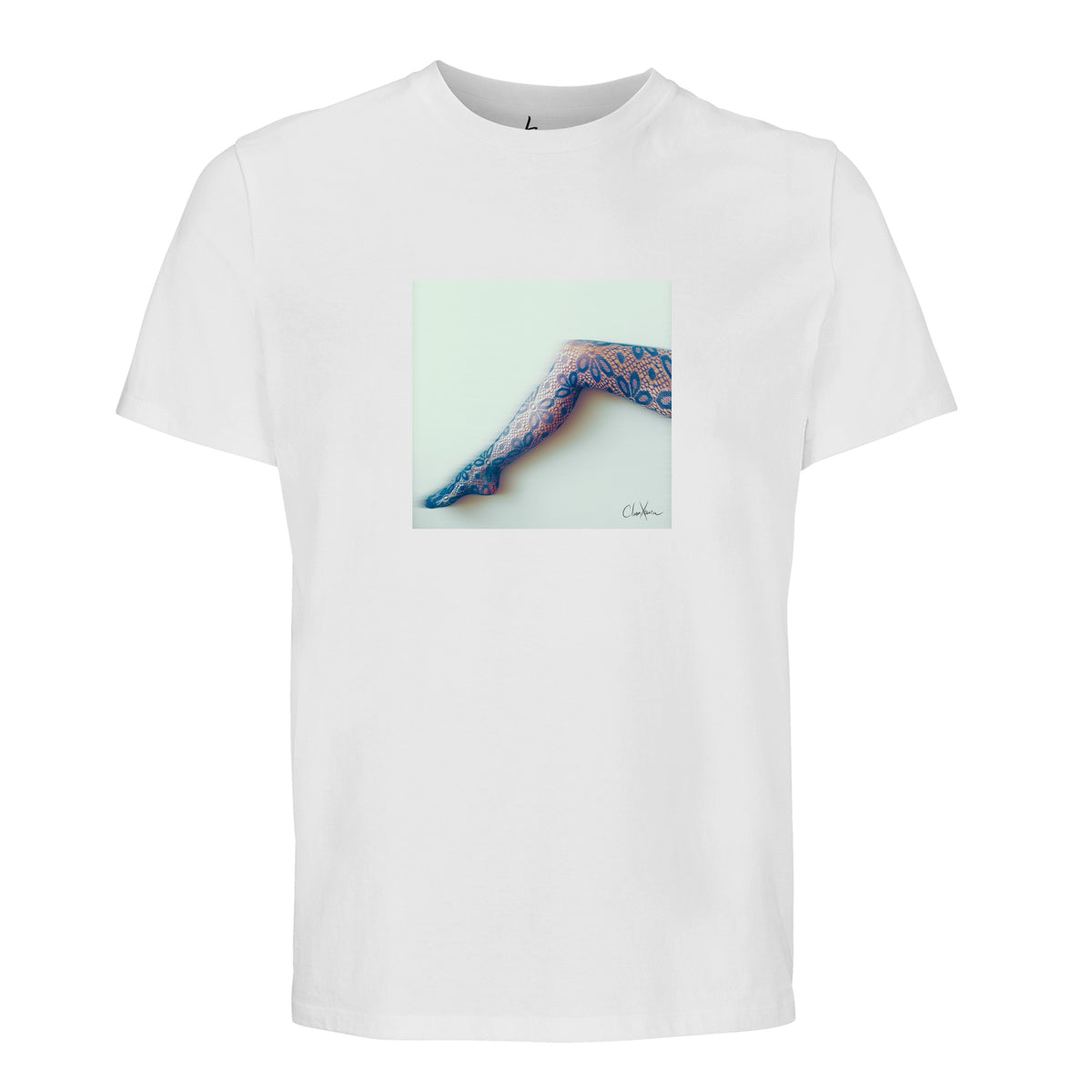 Jazzy - "Lacey Leg" T-shirt White 1