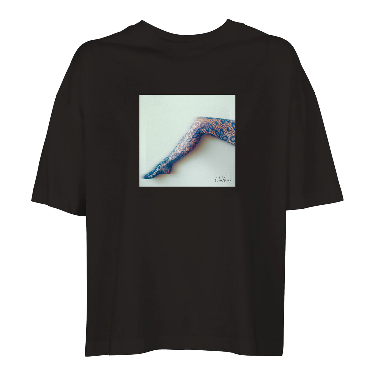 Jazzy - "Lacey Leg" T-shirt Deep Black 1