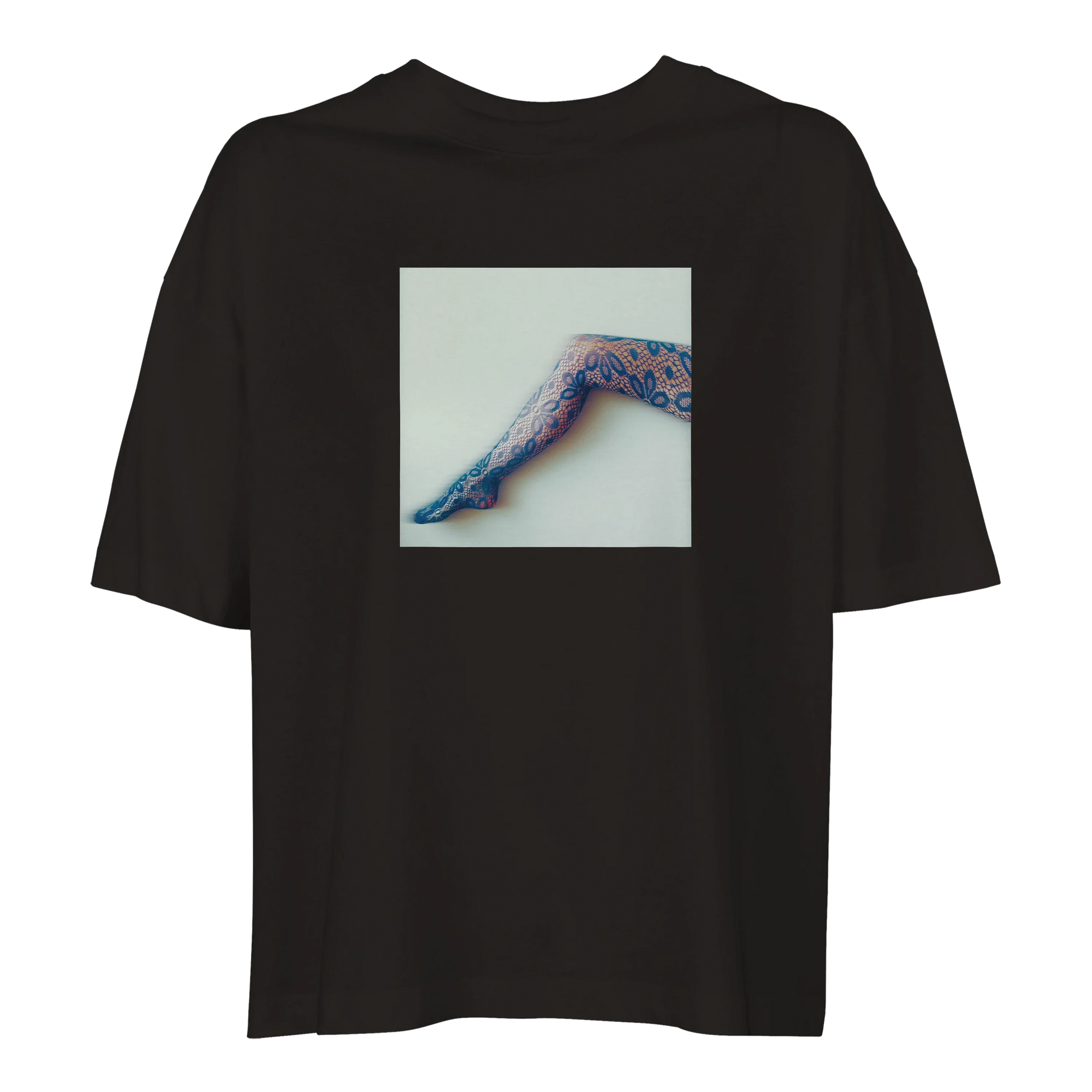 Jazzy - "Lacey Leg" T-shirt Deep Black 1