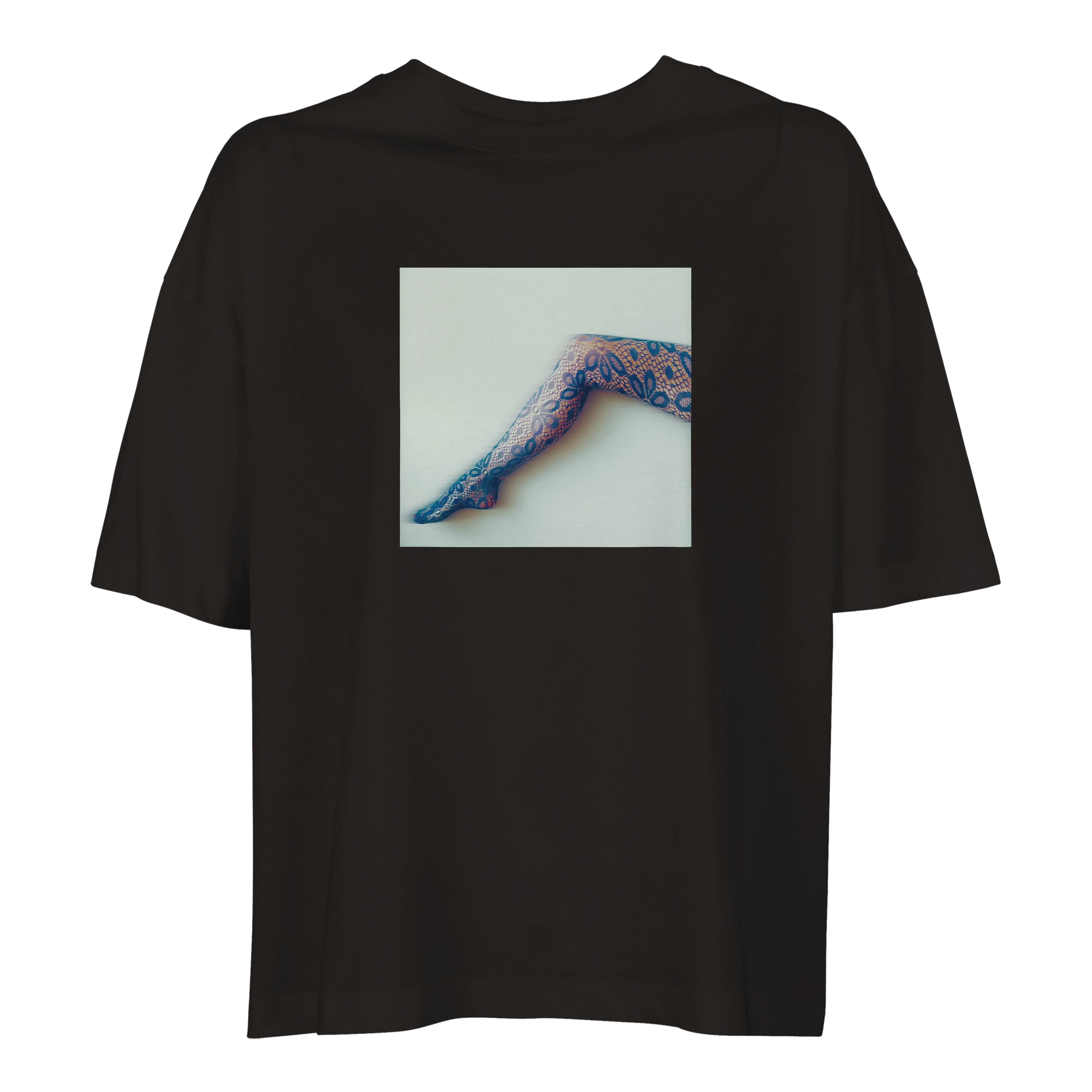 Jazzy - "Lacey Leg" T-shirt Deep Black 1