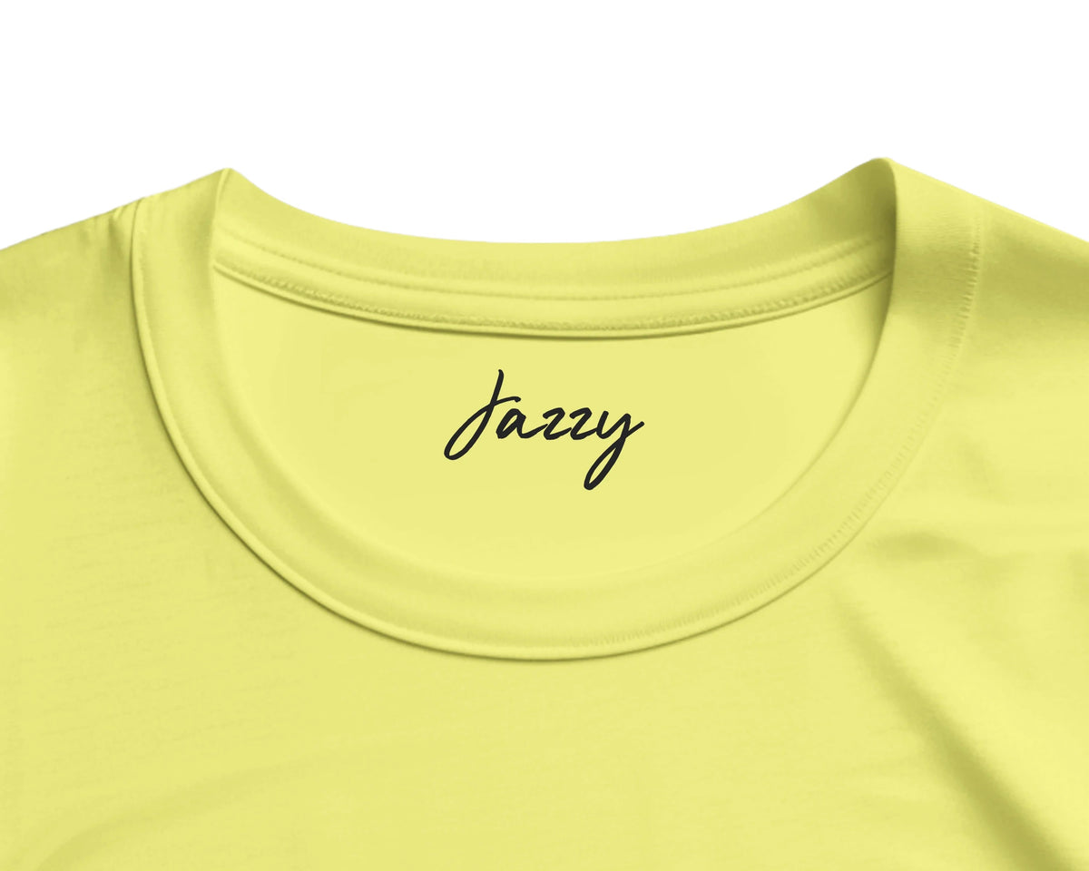 Jazzy - "Lacey Leg" T-shirt Light Yellow 2