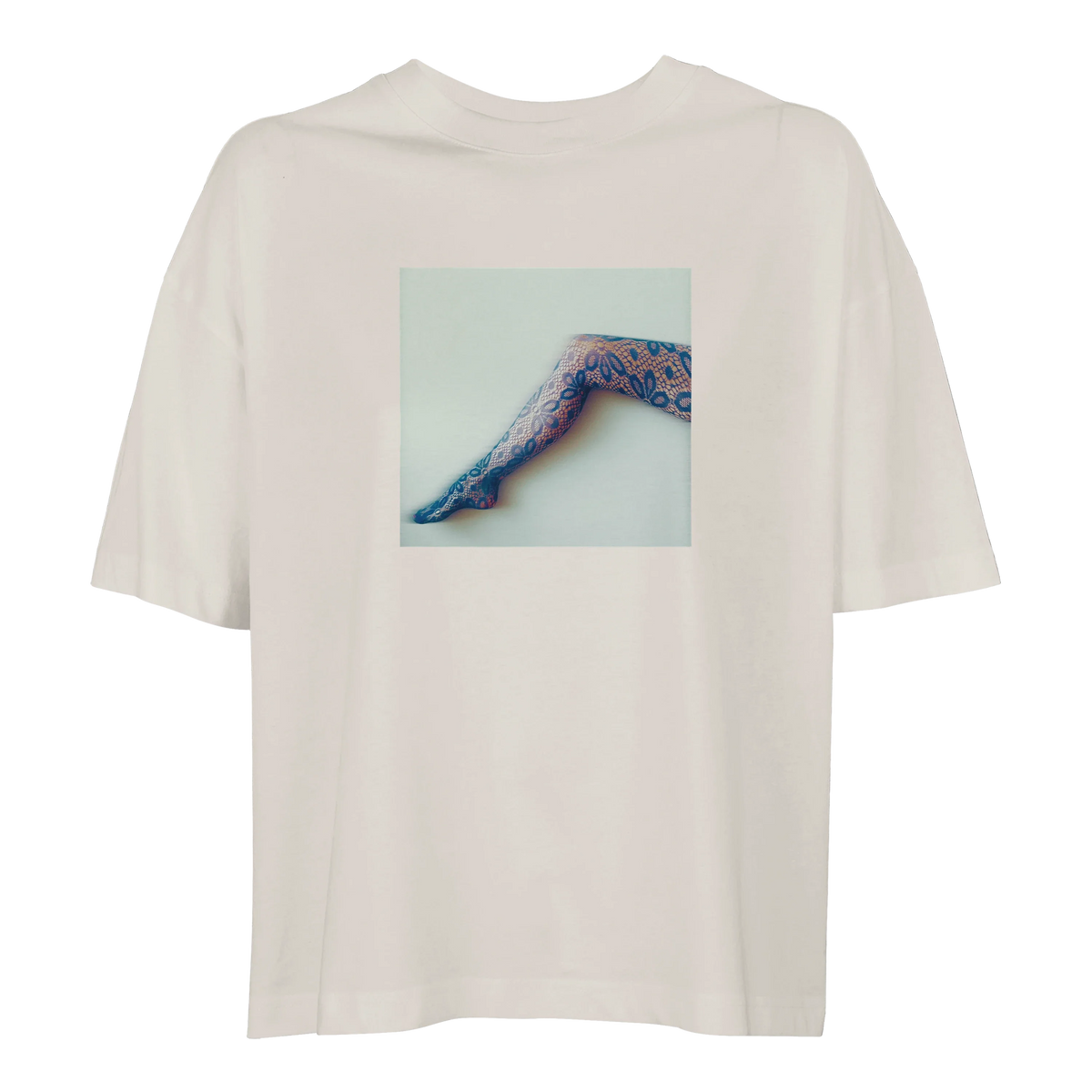 Jazzy - "Lacey Leg" T-shirt Off White 1