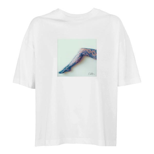 Jazzy - "Lacey Leg" T-shirt White 1