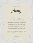 Jazzy Word of Intention Framed print 13x18 cm / 5x7″ White frame Linen paper
