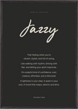 Jazzy Word of Intention Framed print A1 (59.4 x 84.1  cm) Black frame Carbon paper