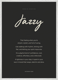 Jazzy Word of Intention Framed print A1 (59.4 x 84.1  cm) White frame Carbon paper
