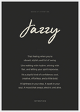 Jazzy Word of Intention Framed print A1 (59.4 x 84.1  cm) White frame Carbon paper