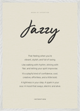 Jazzy Word of Intention Framed print A1 (59.4 x 84.1  cm) White frame Linen paper