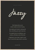 Jazzy Word of Intention Framed print A1 (59.4 x 84.1  cm) Wood frame Carbon paper