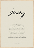 Jazzy Word of Intention Framed print A1 (59.4 x 84.1  cm) Wood frame Linen paper