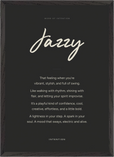 Jazzy Word of Intention Framed print A2 (42 x 59.4  cm) Black frame Carbon paper
