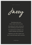 Jazzy Word of Intention Framed print A2 (42 x 59.4  cm) White frame Carbon paper
