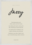 Jazzy Word of Intention Framed print A2 (42 x 59.4  cm) White frame Linen paper
